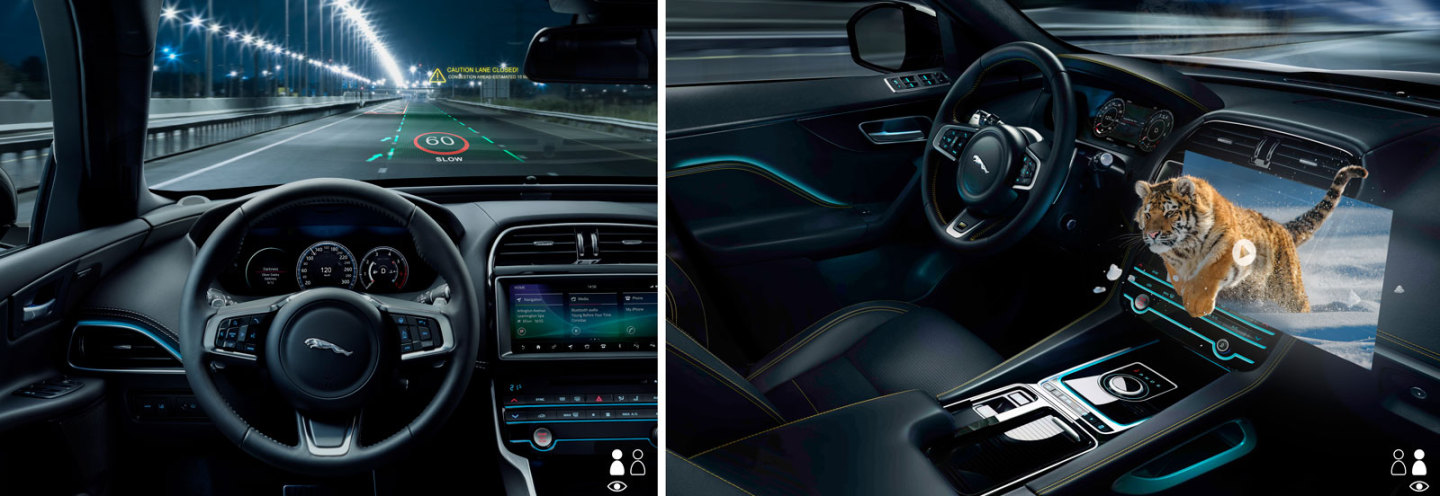 Машины Jaguar и Land Rover обзаведутся проекционным экраном с поддержкой 3D