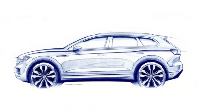 Раскраска Volkswagen Touareg - распечатать бесплатно